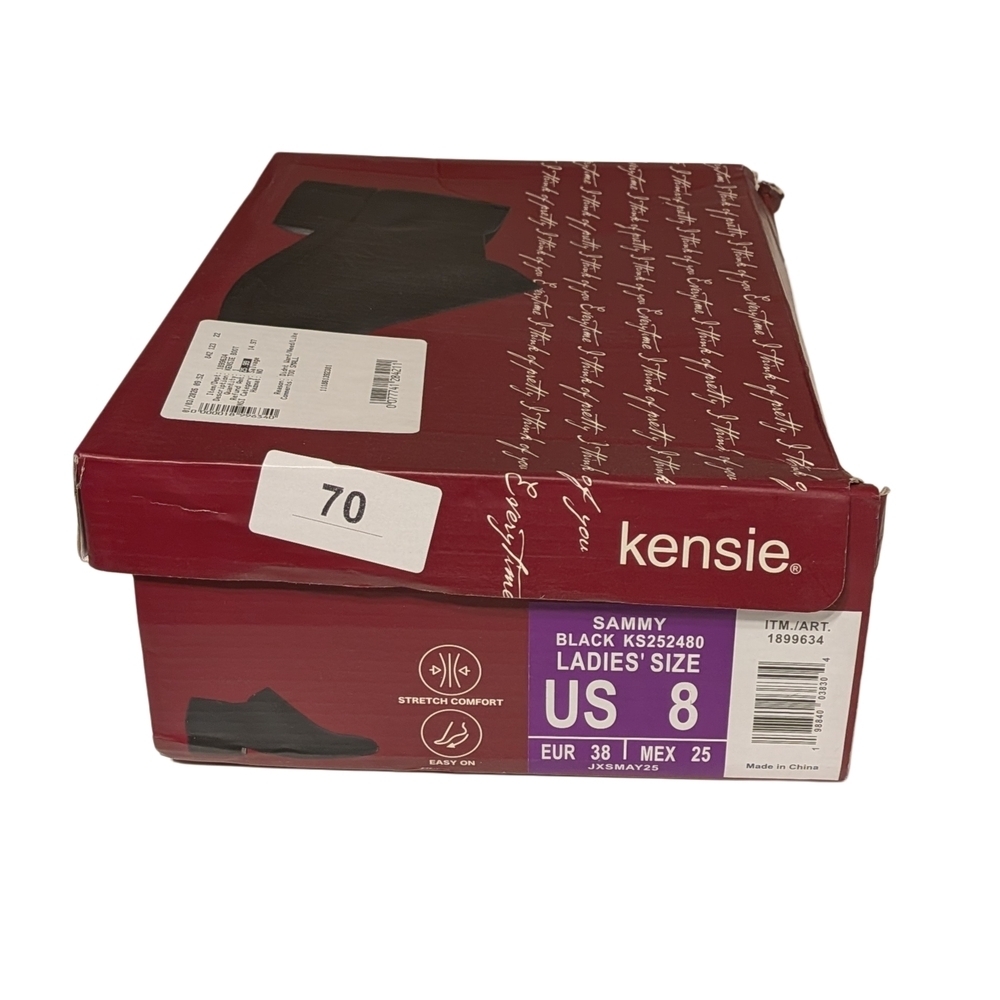 Kensie Black Leather Ankle Booties - Picture 9 of 9